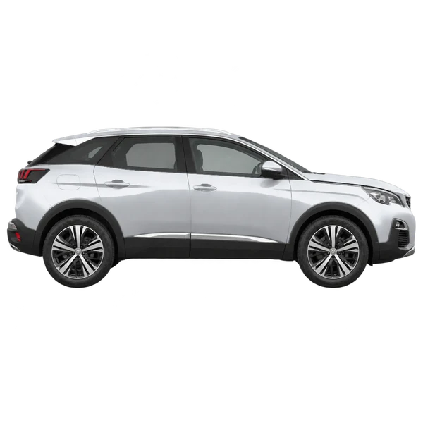 Peugeot 3008 2018 argent, vue profil (tourné vers la droite)