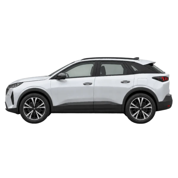 2026 Peugeot 3008 in Silber, Ansicht: Seite (nach links gerichtet)