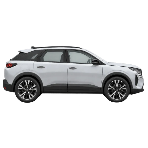 2026 Peugeot 3008 in Silber, Ansicht: Seite (nach rechts gewandt)