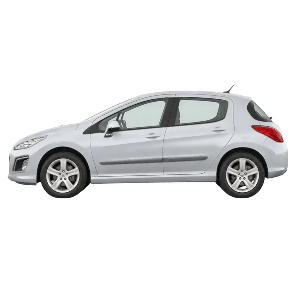 silver 2013 Peugeot 308 side (facing left) view