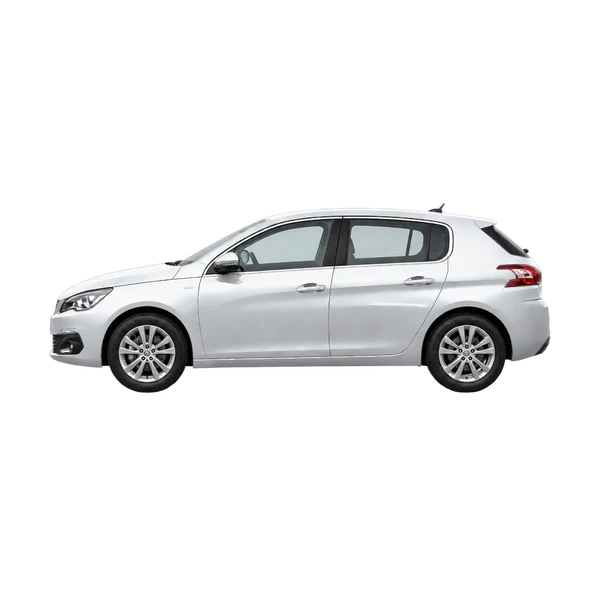 2015 Peugeot 308 in Silber, Ansicht: Seite (nach links gerichtet)