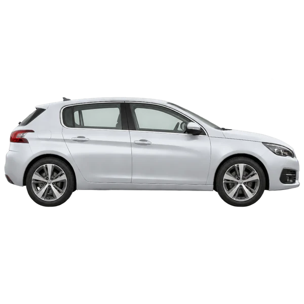 2017 Peugeot 308 in Silber, Ansicht: Seite (nach rechts gewandt)