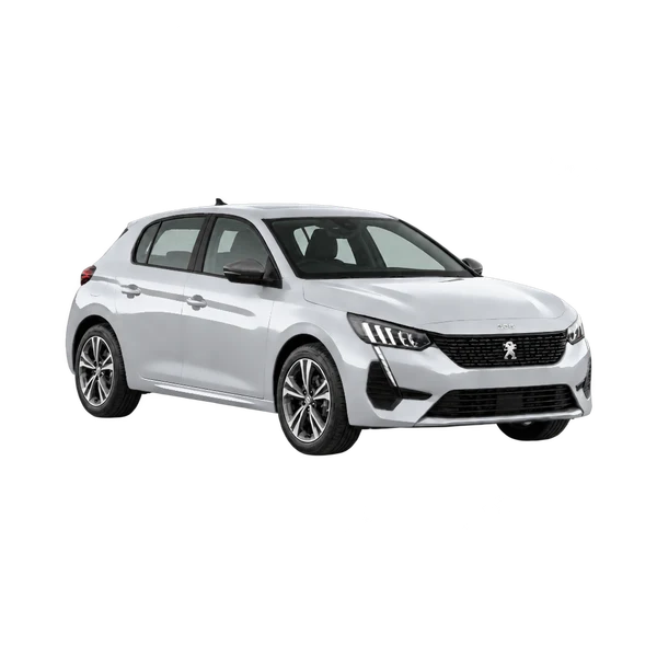 2021 Peugeot 308 in Silber, Ansicht: Dreiviertelansicht vorne (nach rechts)