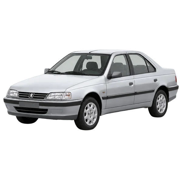 1996 Peugeot 405 in Silber, Ansicht: Dreiviertelansicht vorne (nach links gerichtet)
