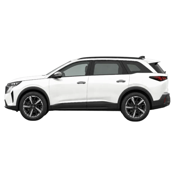 2026 Peugeot 5008 in weiß, Ansicht: Seite (nach links gerichtet)