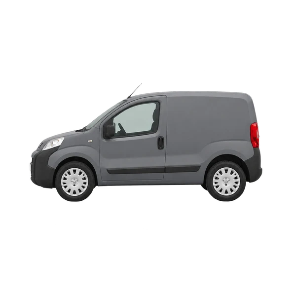Peugeot Bipper 2017 en gris, vista lateral (mirando a la izquierda)