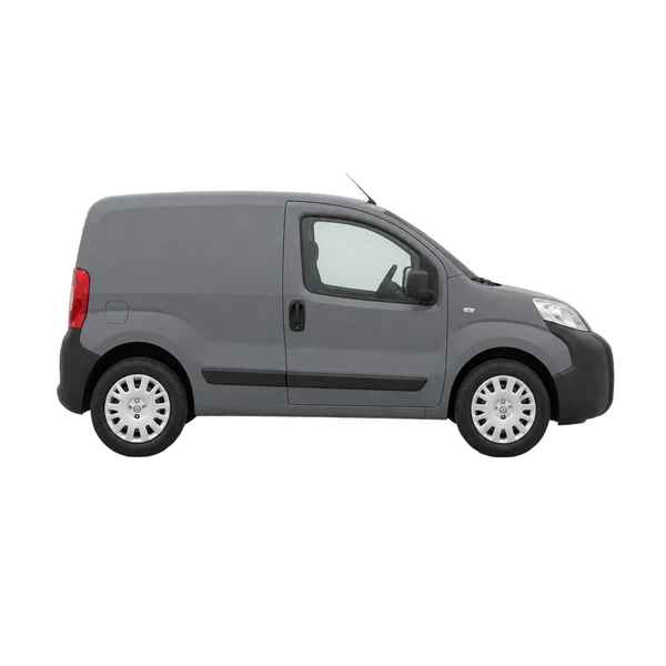 Peugeot Bipper 2017 en gris, vista lateral (hacia la derecha)