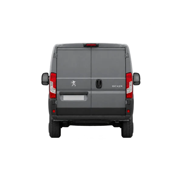 Peugeot Boxer 2022 باللون رمادي، منظر من الخلف