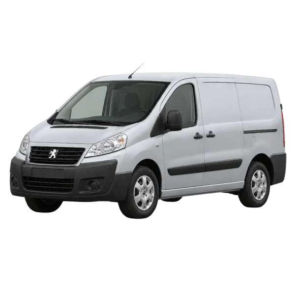 Peugeot Expert 2011 prata, vista dianteira em três quartos (voltada para a esquerda)