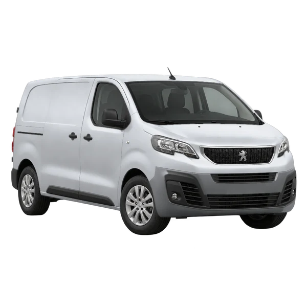 2020 Peugeot Expert in Silber, Ansicht: Dreiviertelansicht vorne (nach links gerichtet)