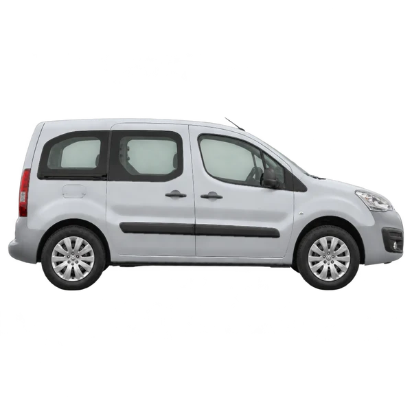 シルバーの2018 Peugeot Partner(側面(右向き)ビュー)