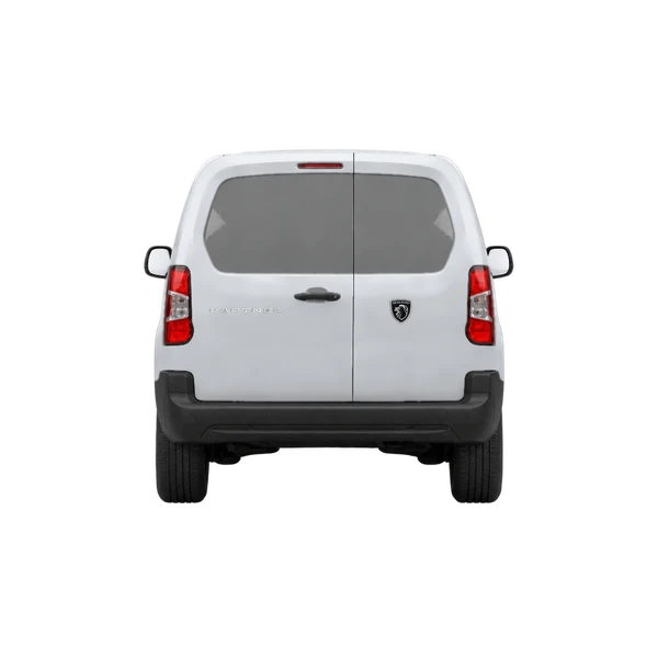 Peugeot Partner 2026 prata, vista traseira