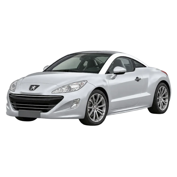 Peugeot RCZ 2011 prata, vista dianteira em três quartos (voltada para a esquerda)