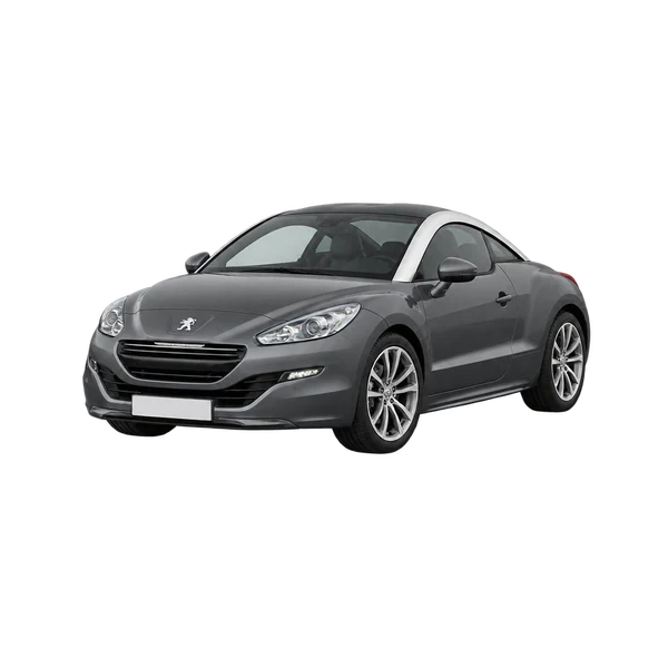 2015 Peugeot RCZ in grau, Ansicht: Dreiviertelansicht vorne (nach links gerichtet)