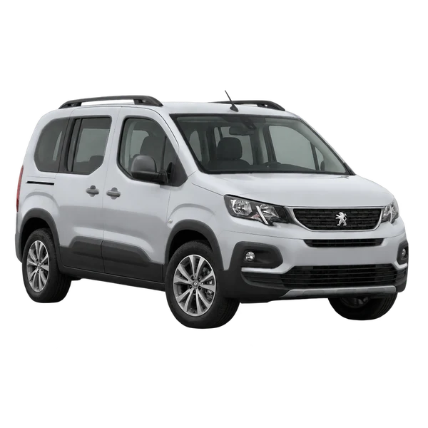 2021 Peugeot Rifter in Silber, Ansicht: Dreiviertelansicht vorne (nach links gerichtet)