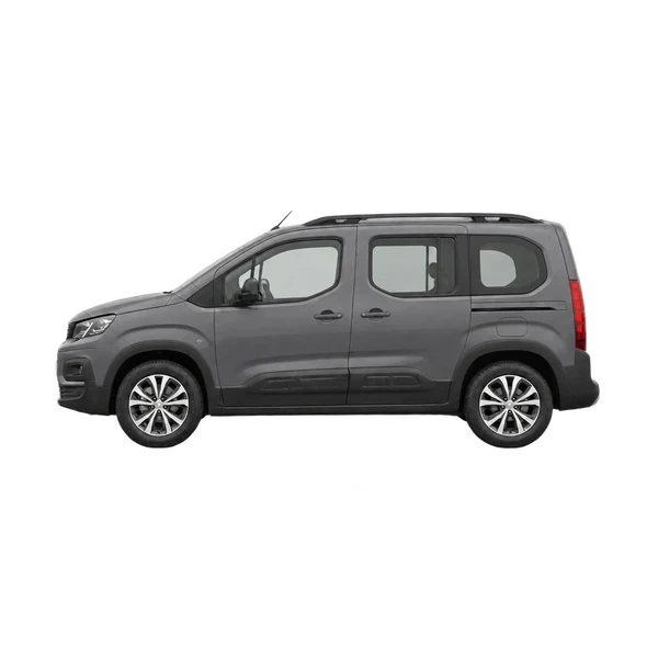 Peugeot Rifter 2022 gris, vue côté (vers la gauche)