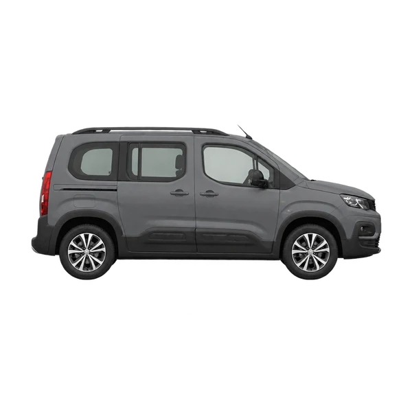 Peugeot Rifter 2022 gris, vue profil (tourné vers la droite)