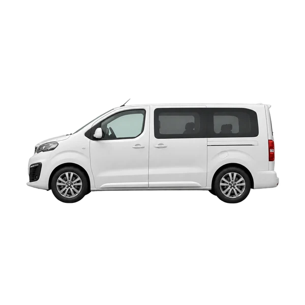 2018 Peugeot Traveller in weiß, Ansicht: Seite (nach links gerichtet)