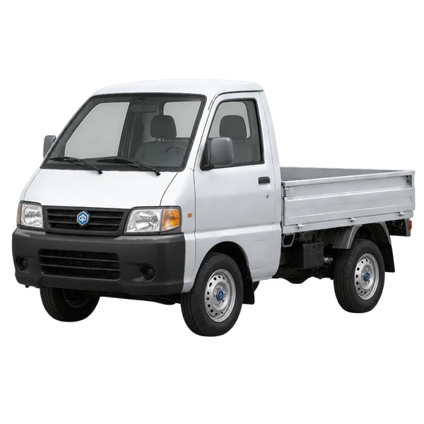 Piaggio Porter 2002 en plateado, vista frontal tres cuartos (hacia la izquierda)