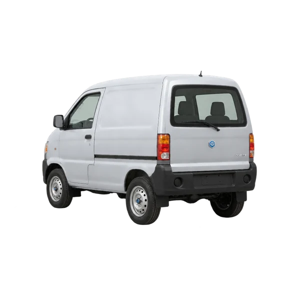 Piaggio Porter 2011 en plateado, vista tres cuartos trasero (mirando a la izquierda)