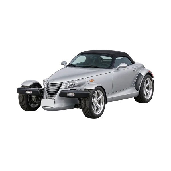 2021 Plymouth Prowler in Silber, Ansicht: Dreiviertelansicht vorne (nach links gerichtet)