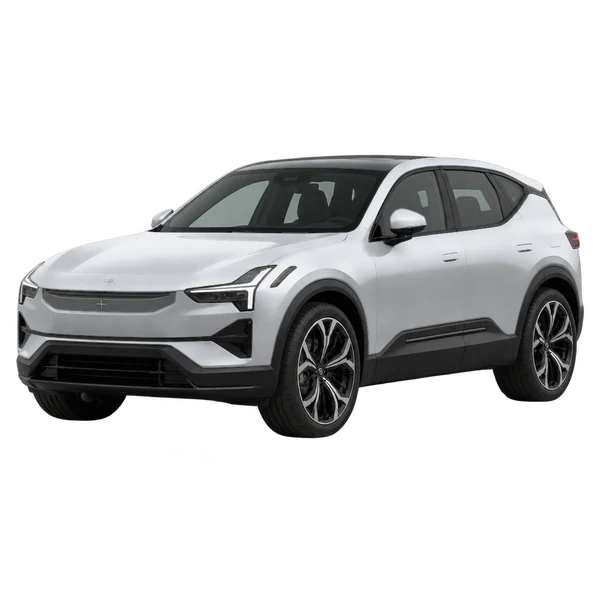 2024 Polestar 3 in Silber, Ansicht: Dreiviertelansicht vorne (nach links gerichtet)