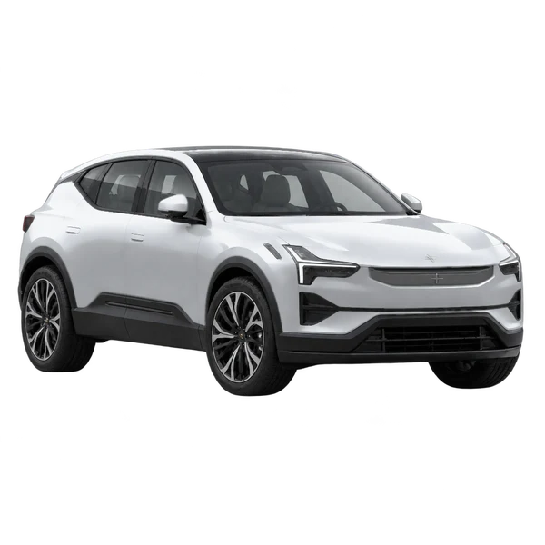 2025 Polestar 3 in Silber, Ansicht: Dreiviertelansicht vorne (nach links gerichtet)