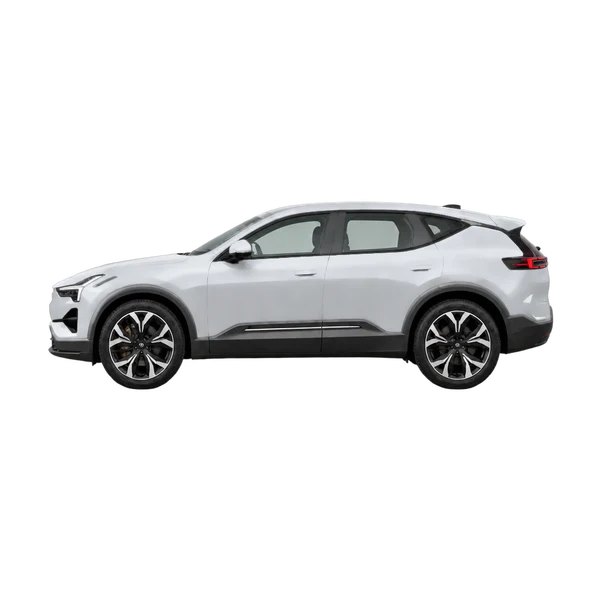 2026 Polestar 3 in Silber, Ansicht: Seite (nach links gerichtet)