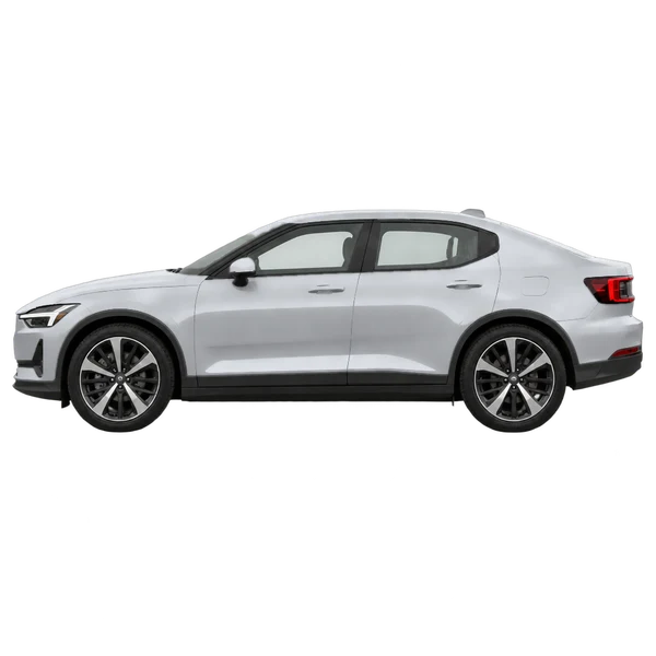 2022 Polestar Polestar 2 in Silber, Ansicht: Seite (nach links gerichtet)