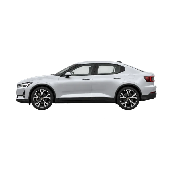 2024 Polestar Polestar 2 in Silber, Ansicht: Seite (nach links gerichtet)
