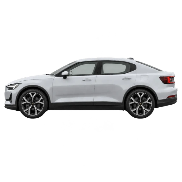 シルバーの2025 Polestar Polestar 2（側面（左向き）ビュー）