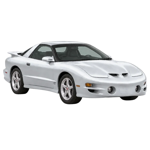 Pontiac Firebird 2001 prata, vista três quartos dianteiro (voltado para a direita)