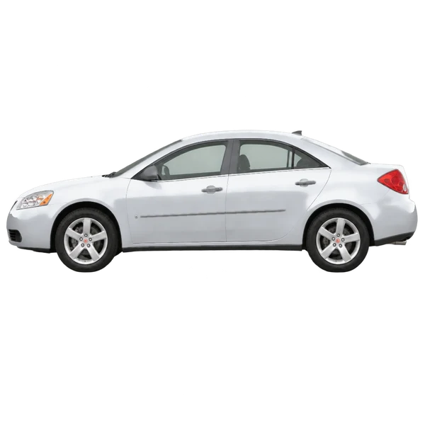 Pontiac G6 2008 en plateado, vista lateral (mirando a la izquierda)