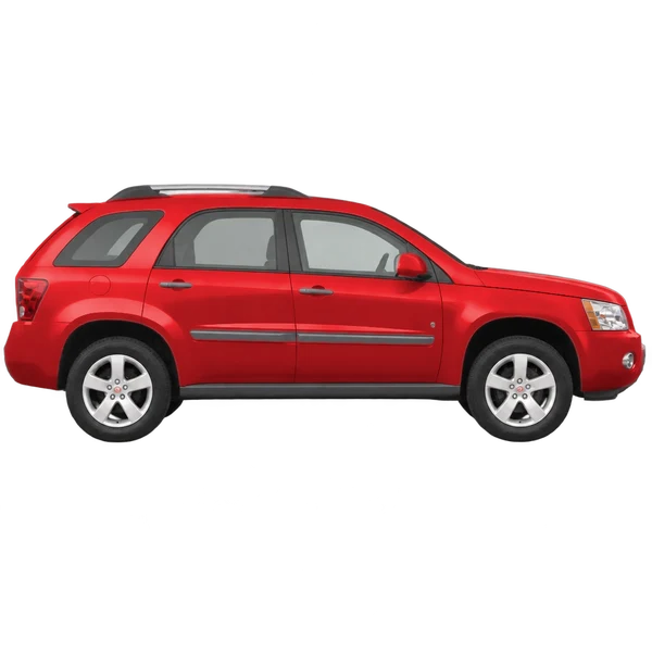 Pontiac Torrent 2009 rouge, vue profil (tourné vers la droite)