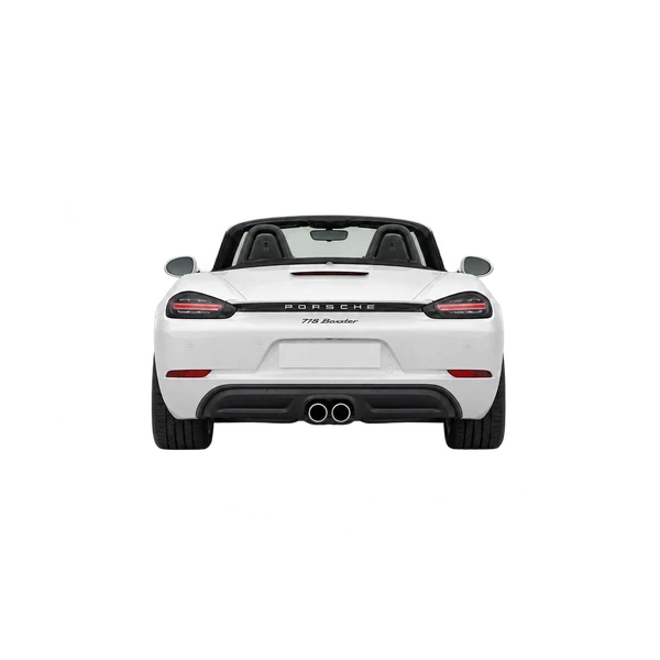 2021 Porsche 718 Boxster in weiß, Ansicht: Heck
