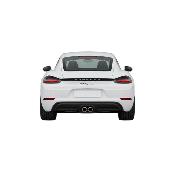 Porsche 718 Cayman 2016 en blanco, vista trasera