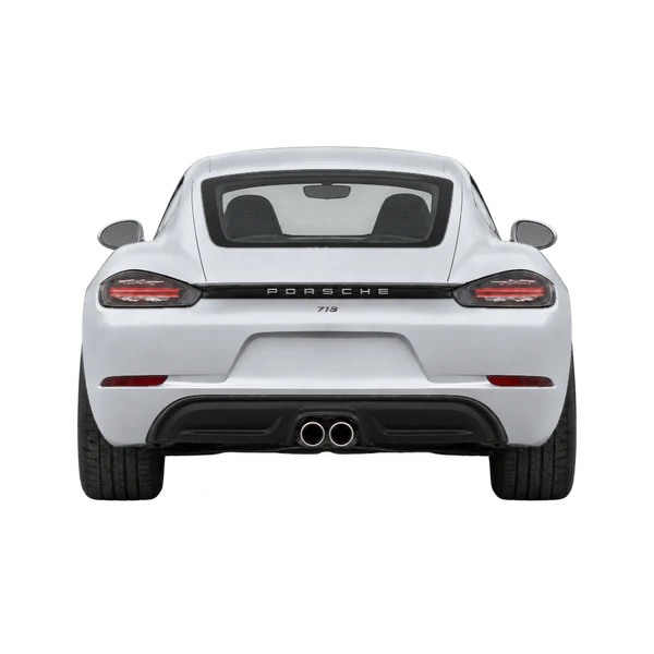 2021 Porsche 718 Cayman in Silber, Ansicht: Heck