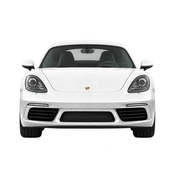 2021 Porsche 718 Cayman in weiß, Ansicht: Front