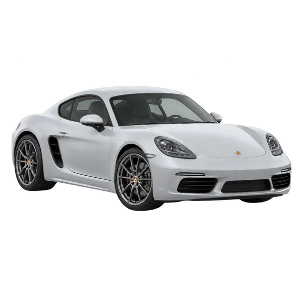 Porsche 718 2024 argent, vue trois-quarts avant (orienté vers la gauche)