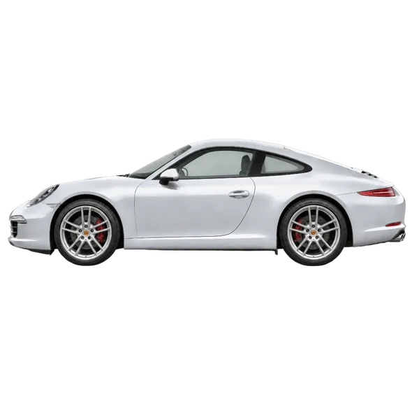 2013 Porsche 911 Carrera in Silber, Ansicht: Seite (nach links gerichtet)