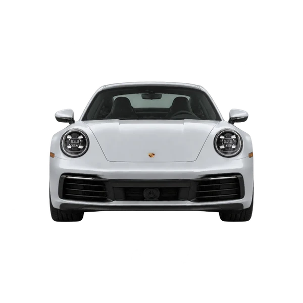 2026 Porsche 911 Carrera in Silber, Ansicht: Front