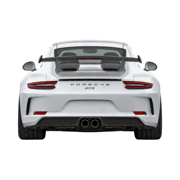 silver 2018 Porsche 911 GT3 rear view