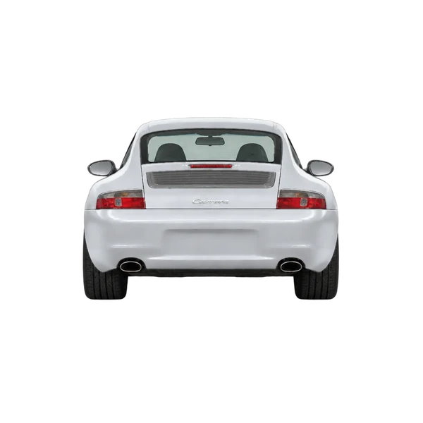 silver 2000 Porsche 911 rear view