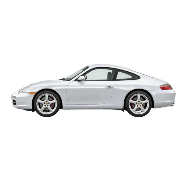 silver 2000 Porsche 911 side (facing left) view