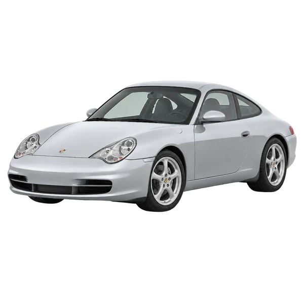 2004 PORSCHE 911 — Front three-quarter (facing left), silver