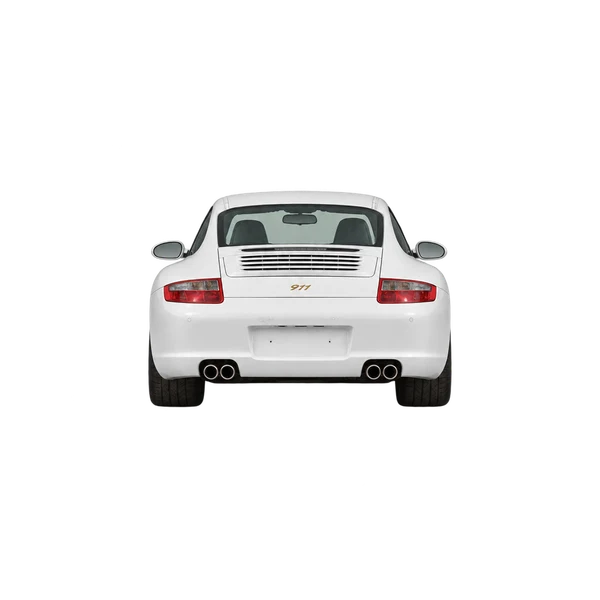 white 2005 Porsche 911 rear view