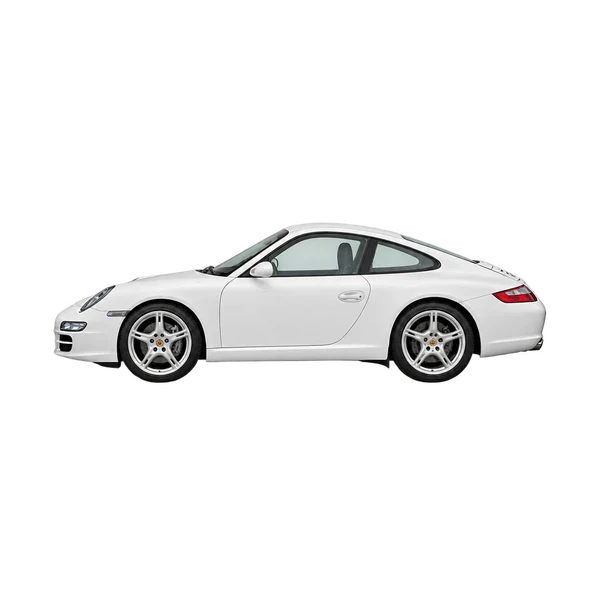 2006 Porsche 911 in weiß, Ansicht: Seite (nach links gerichtet)