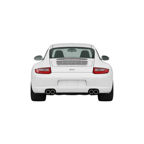 white 2008 Porsche 911 rear view