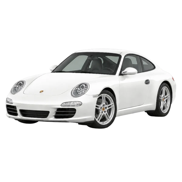 2009 Porsche 911 in weiß, Ansicht: Dreiviertelansicht vorne (nach links gerichtet)