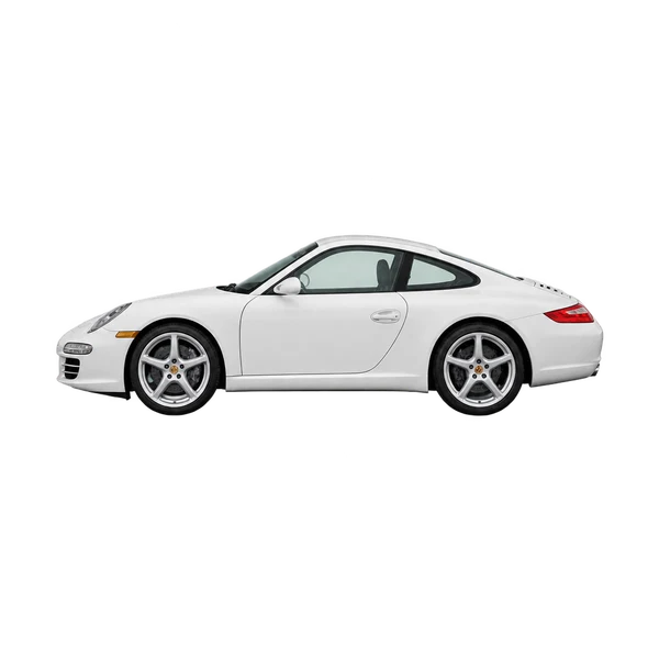 2010 Porsche 911 in weiß, Ansicht: Seite (nach links gerichtet)